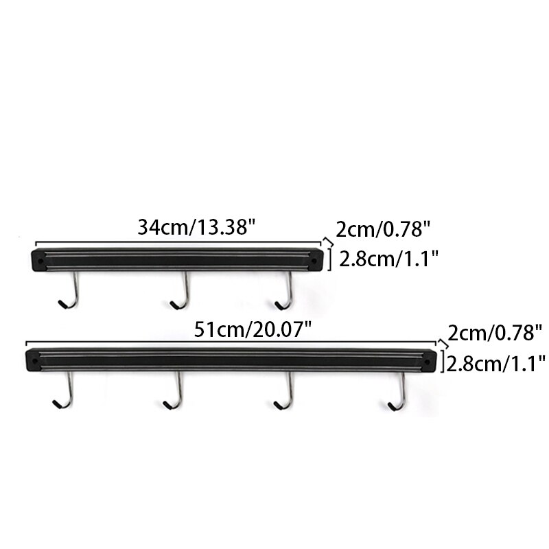 Magnetic Knife Holder Strip Strong Powerful Knife Rack Storage Display Organizer Securely Hang Your Knives On Kitchen Bar