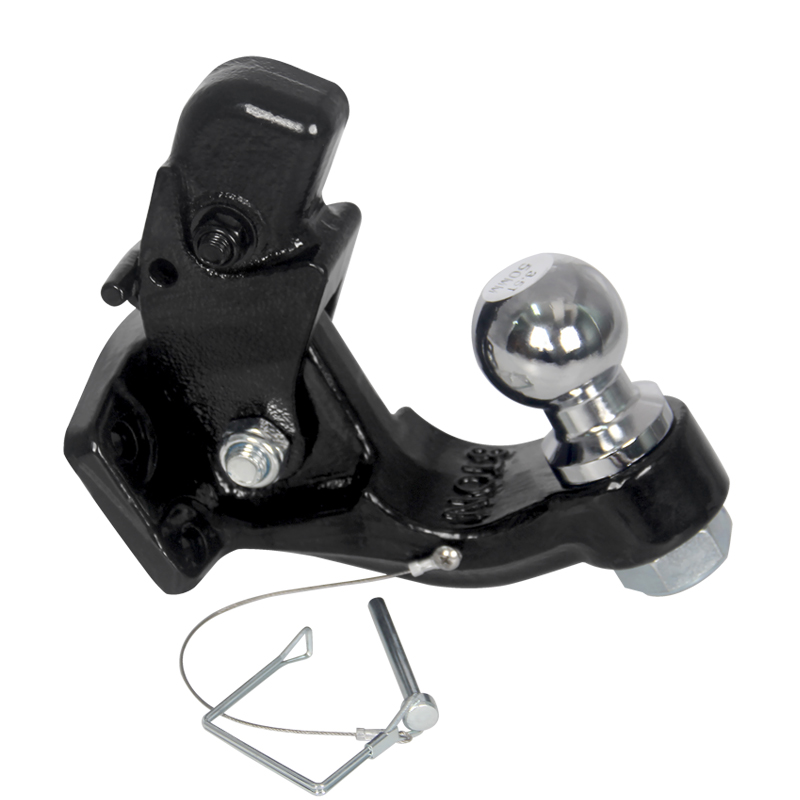 8Ton 17600lbs Heavy forged trailer hook With a 50mm or 2inch ball head and a load of 7700lb trailer towing device