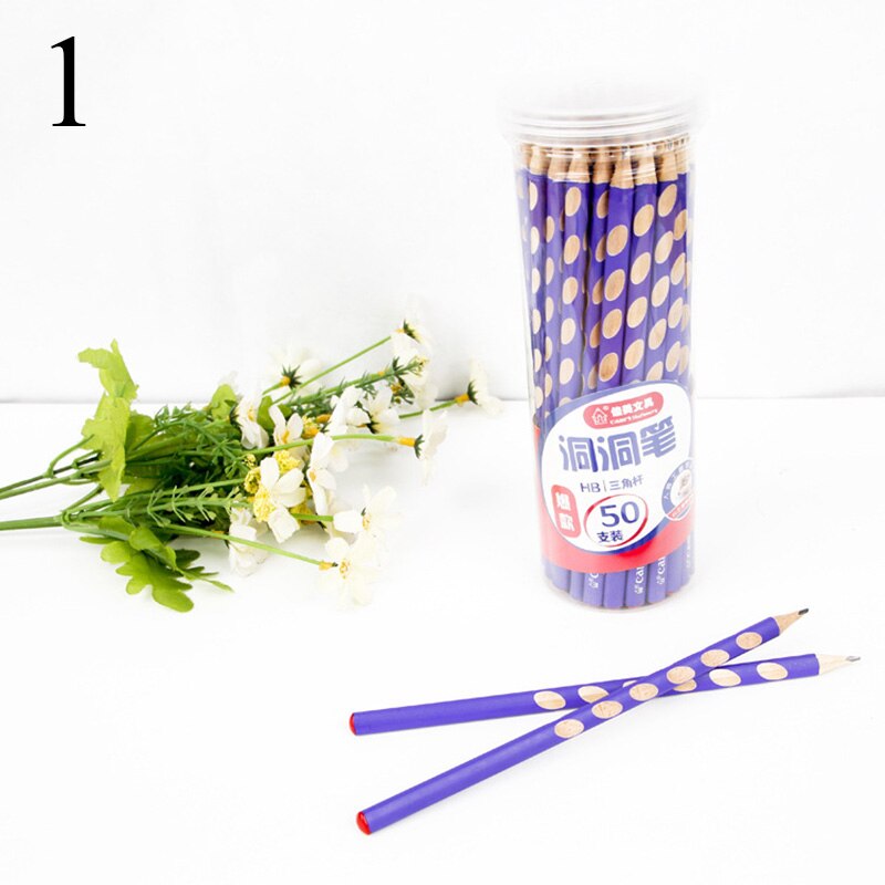 5 pièces crayon de trou HB Kawaii crayons de plomb en bois pour enfants fournitures de bureau scolaires nouveauté papeterie outils de Correction: 1