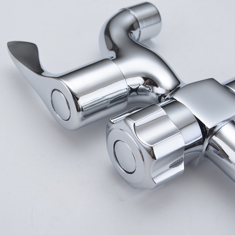 Mässing vattenkran väggmonterad 1 in 2 ur vattenkran badrum trädgård mopp pool vatten dubbel utlopp bibcock kranar