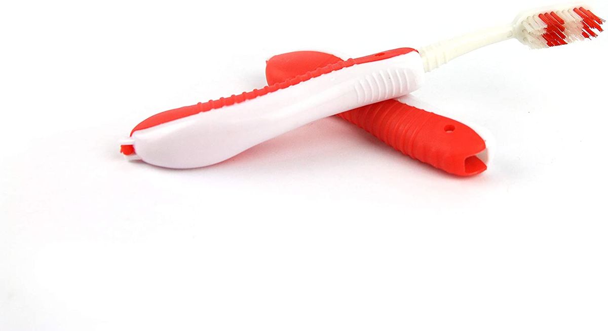Travelux - vescica cepillo de dientes plegable de viaje colore rojo
