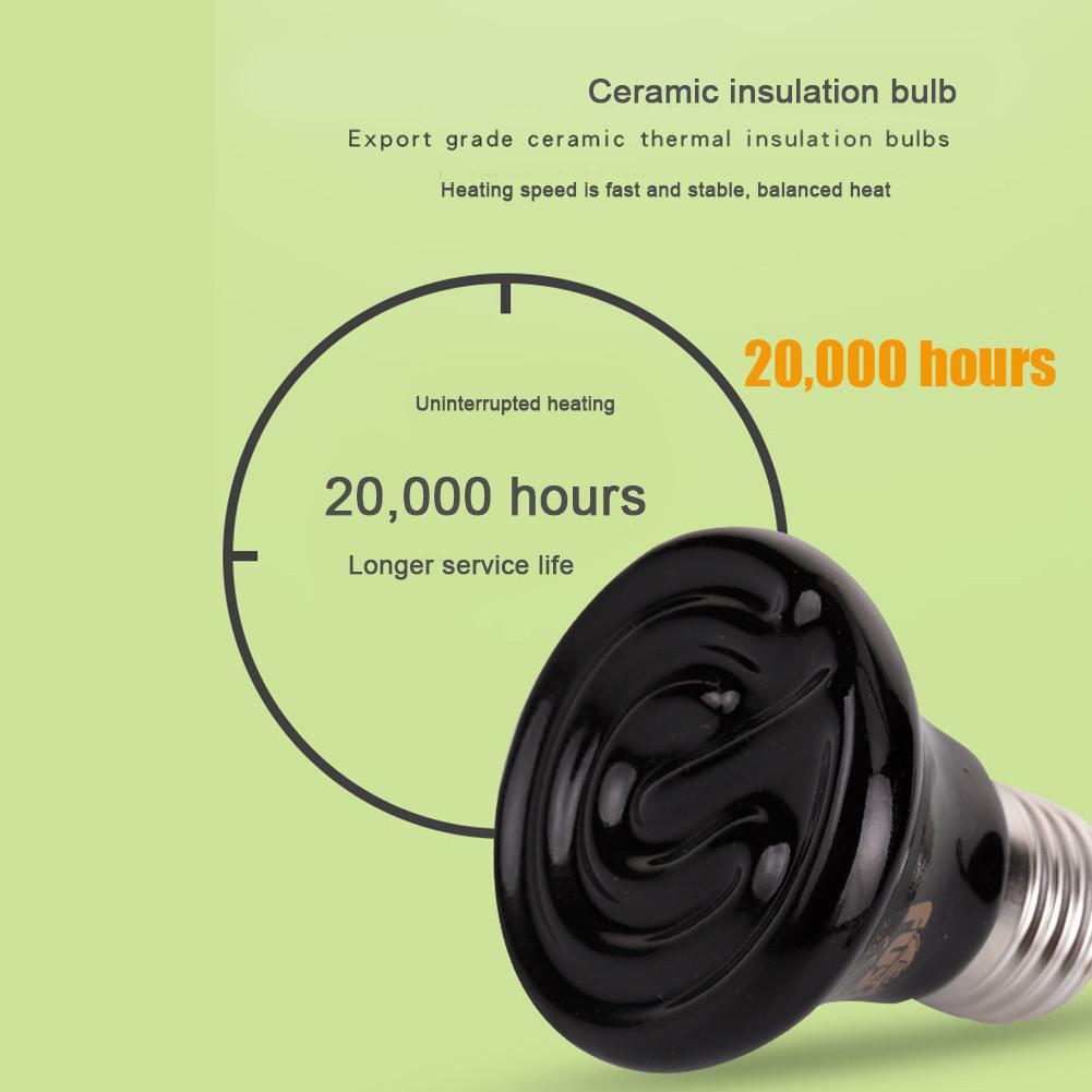 Lamp Ceramic Heating Lamp Heater Reptile Heater Guard Heating Bulb Lamp Enclosure Cage Protector Metal Mesh