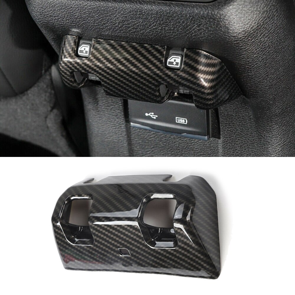 For Jeep Wrangler JL 18+ Decor Frame Carbon Fiber ABS 1pc Rear Lift Frame