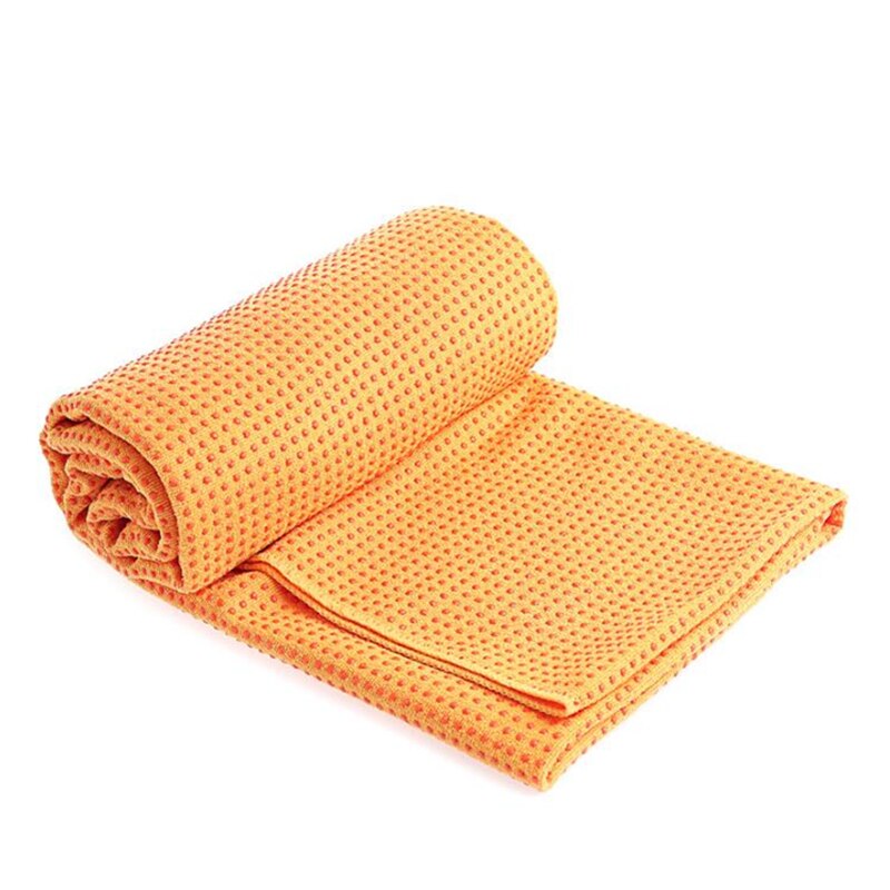 1Pc 183*63Cm Anti-Slip Microfiber Yoga Mat Handdoek Home Gym Fitness Pilates Pad Dekens Zachte cover: Oranje