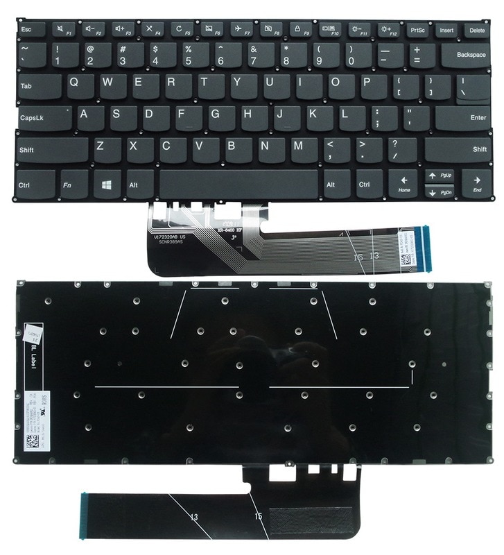 US Keyboard Backlit for Lenovo Flex 6-14IKB 6-14ARR Yoga 530-14IKB 530-14ARR Yoga 730-13IKB 730-15IWL 730-13IWL 730-15IKB