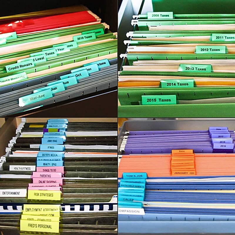 60 Pcs 2 Inch Hanging Folder Tabs and 120 Grids In... – Vicedeal