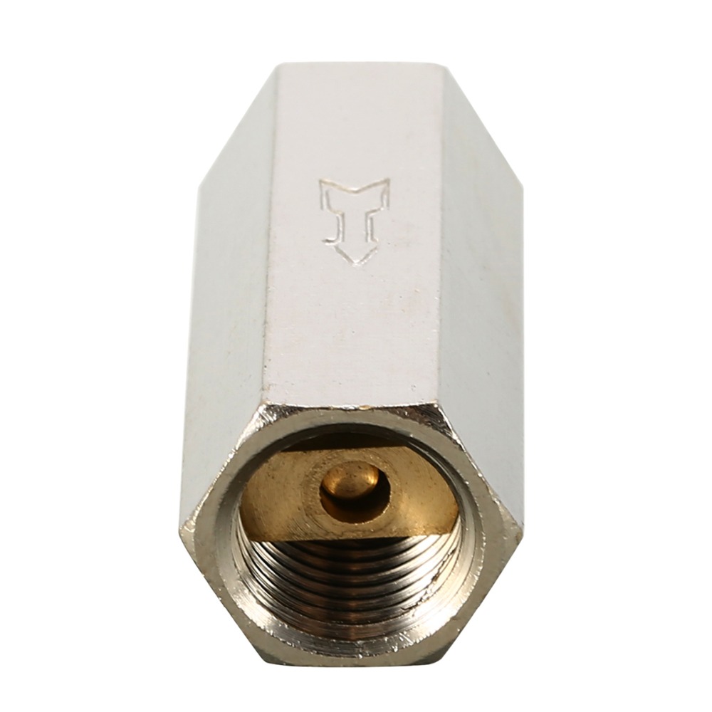1/4" BSPP Female Full Ports Air Check Valve One Way Non Return Nickel-Plated Brass Valve