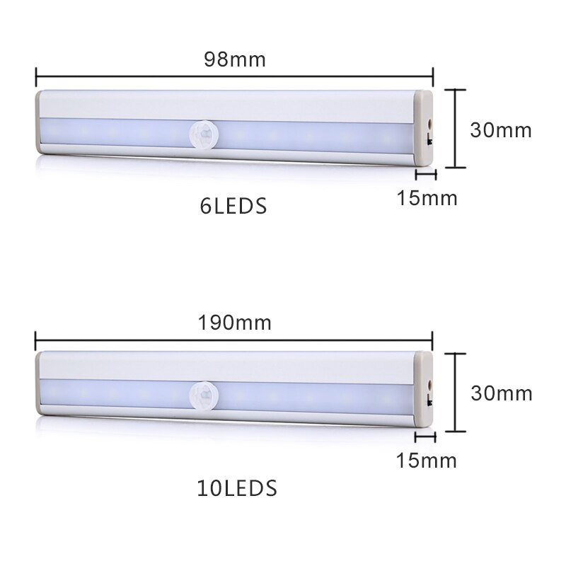LED Cabinet Light PIR Motion Sensor Closet Battery Wall lamp Rigid Strip Bar Light lamp with motion sensor Emergency light