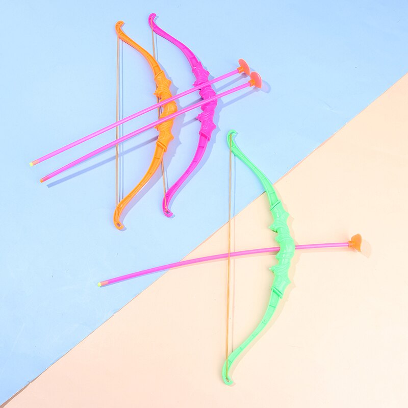 8cm Kids Shooting Outdoor Sports Toy Bow Arrow With Sucker Plastic Toys For Children Outdoor Funny Toys Kit Kids Toy