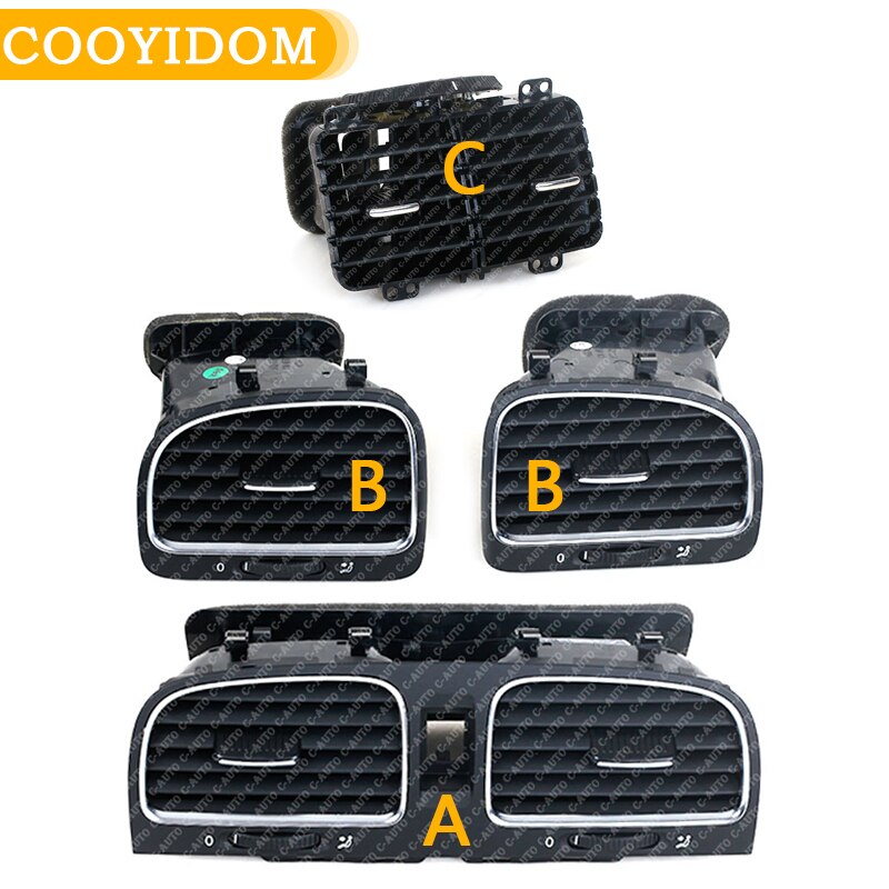 Car Air Conditioning Outlet Center Armrest Air Vent Assembly Vents For VW GOLF 6 GTI MK6 5KD 819 703 5KD819704