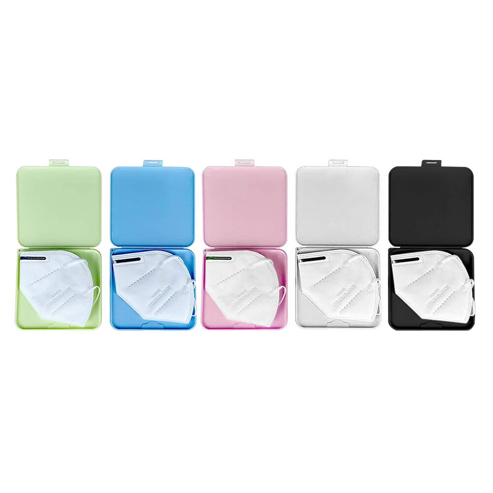 1 pièces masque boîte de rangement PP argent Ion désinfection Portable porte-masque organisateur masques visage conteneur anti-poussière masque Case
