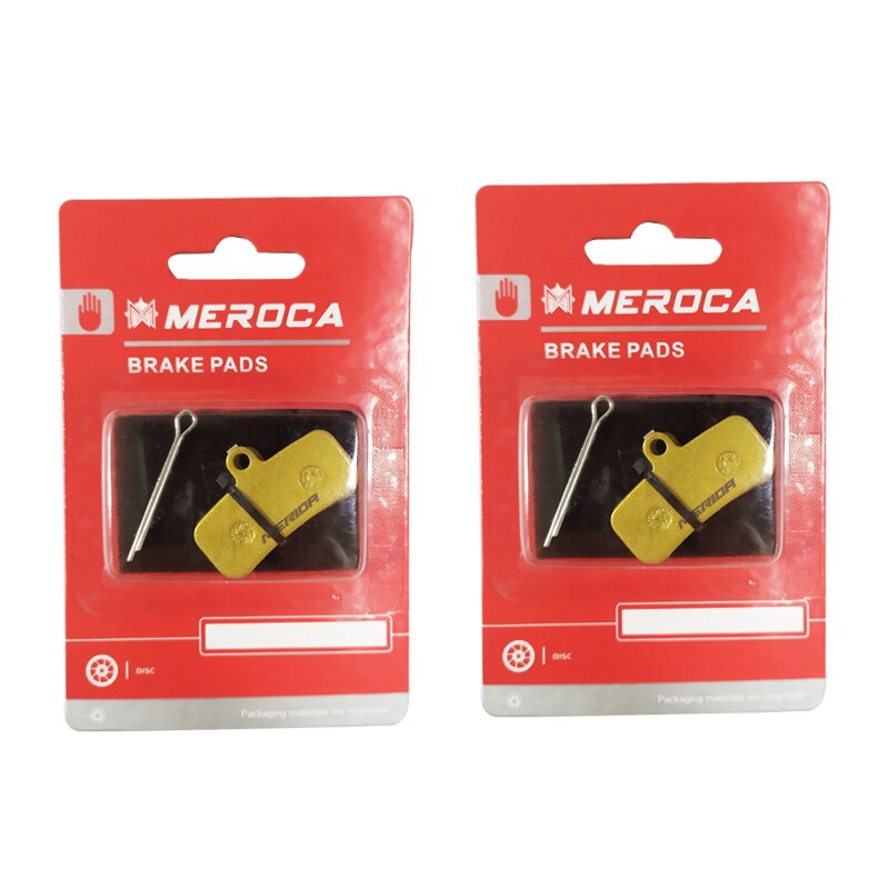MEROCA-pastillas de freno hidráulico de cuatro pistones para bicicleta de montaña, piezas de Metal con base de cobre, para Saint M810, M820, Zeem640: 2 Box