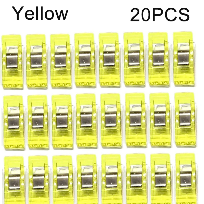 50PCS Multipurpose Sewing Colorful Plastic Craft Crocheting Knitting Safety Assorted Color Binding Clips Paper: black