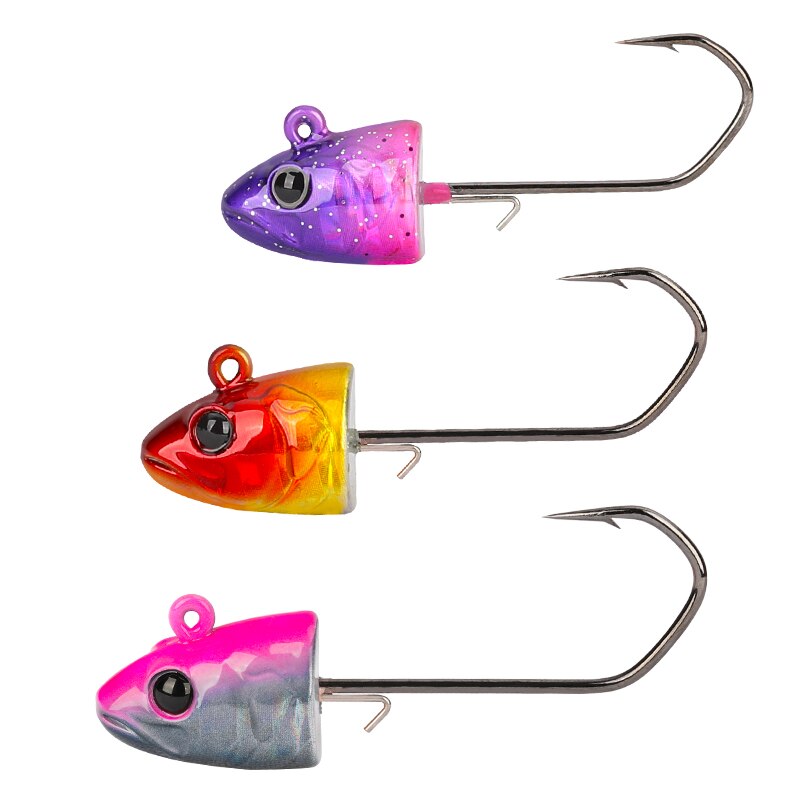 TSURINOYA-anzuelos de cabeza plomada de 11g y 14g, señuelo suave para pesca en aguas profundas, aparejos de Metal, accesorios de pesca