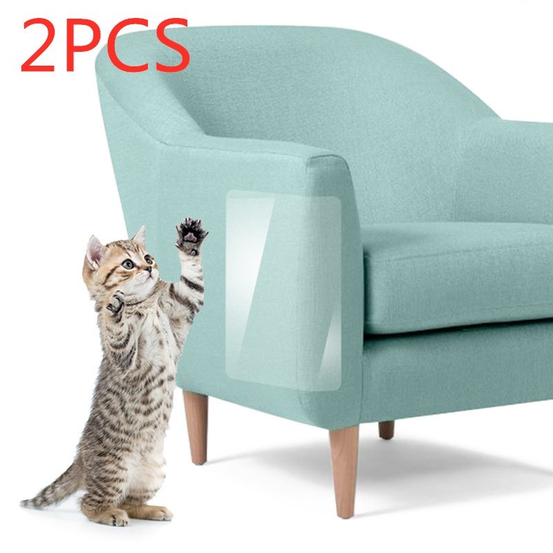 2 st transparent tjock lapp kattskydd skydd möbler bäddsoffa dörrskydd katt träd