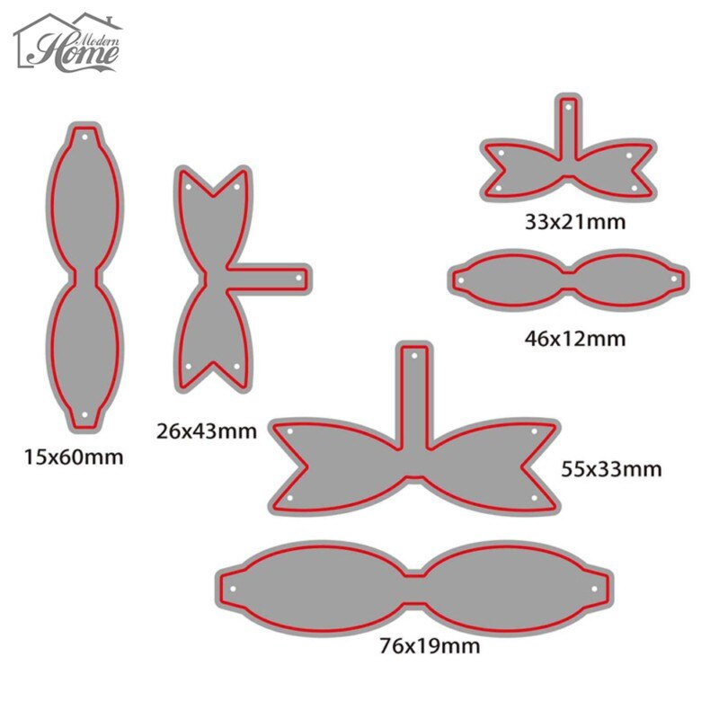 Biedronka metal wykrojniki szablony DIY Scrapbooking znaczki zwierząt foremki robić wycinania album papierowy kartki z życzeniami urodzinowymi wytłaczanie rękodzieło: bow tie 1