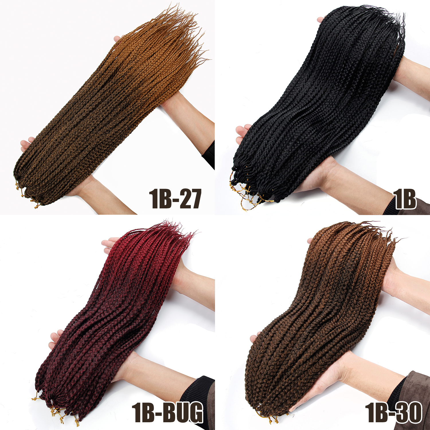 Box Braids Ombre Hair Extension Synthetic 22 Inch Crochet Braids Crochet Hair