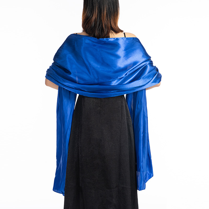 Vestido de noche largo de satén para mujer, bufanda protectora para cuello, pañuelo para la cabeza, capa fina con borlas para , chal cálido, Hhijab, Q63: Sandía roja