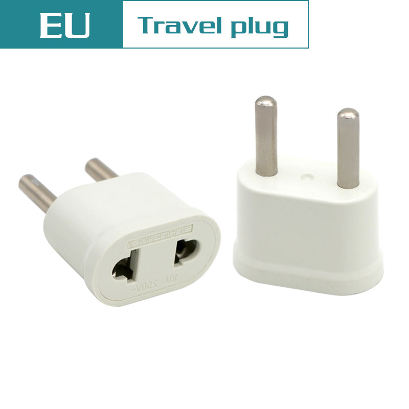 EU Adapter Plug USA to Euro Europe Travel Wall Electrical Power Charge Outlet Sockets US China to EU 2 Round Pin Plug Socket: Default Title