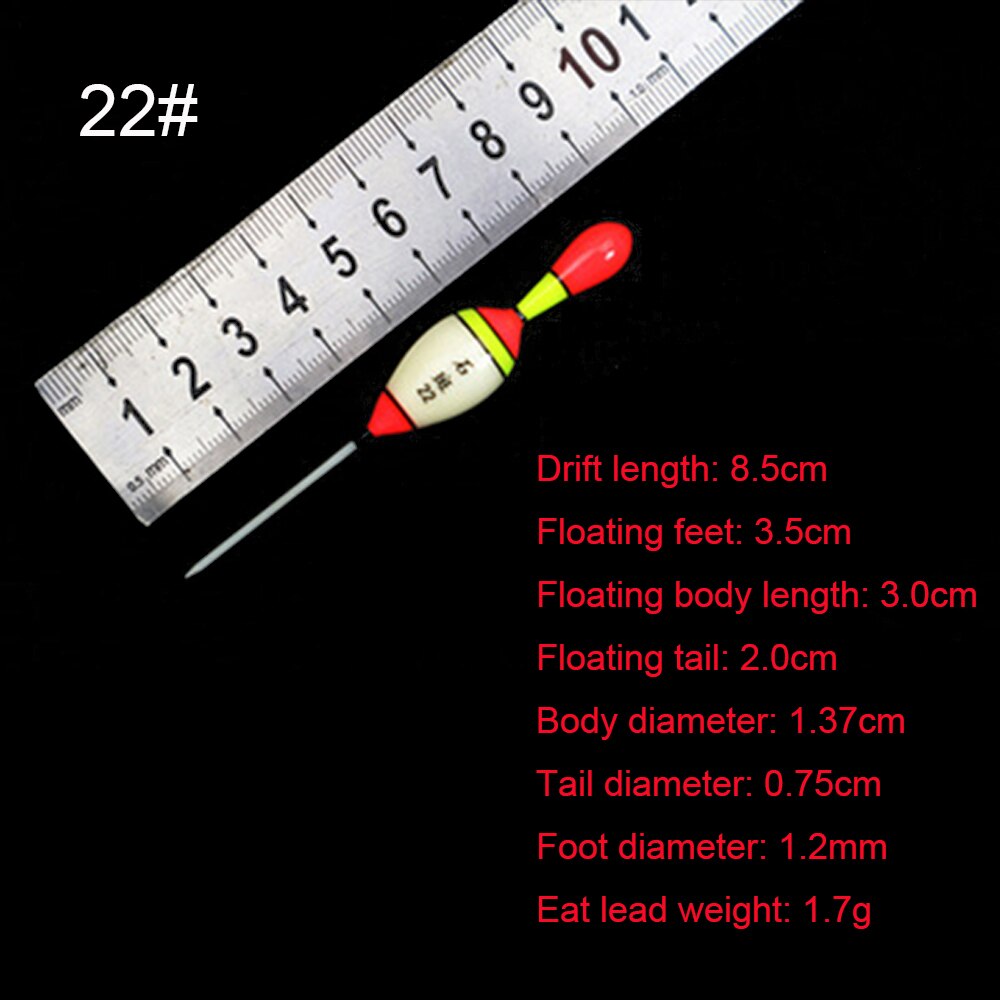 6g/8g/10g/15g/20g/30g EVA Luminous Fishing Float Long Vertical Night Lighting Fishing Floats Bobber Fishing Lure Accessories: 22