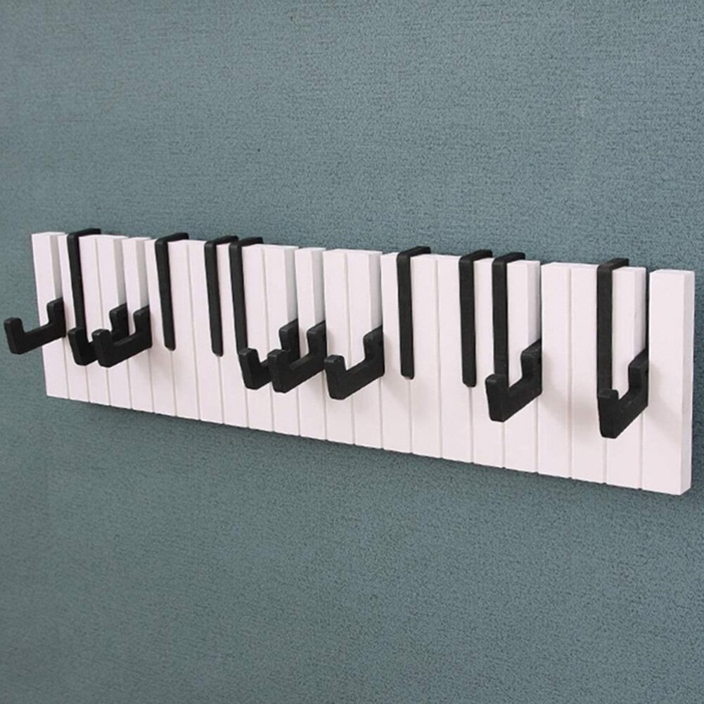 Klawiatura pianina hak wieszak drewniany haczyk na ubrania proste klawiatura pianina kreatywny wieszak hak ścienny robić organizacja domu
