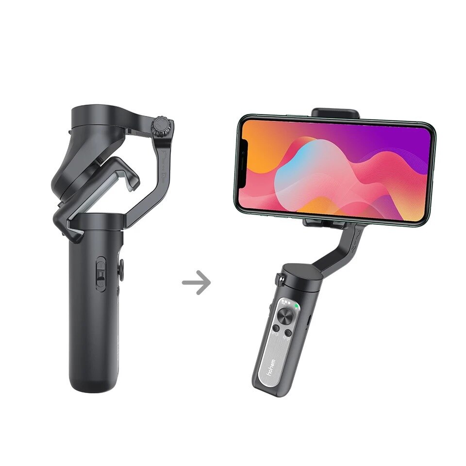 Hohem ISteady X 3-Axis Foldable Gimbal Stabilizer Handheld Gimbal for IPhone for Xiaomi Smartphone Action Camera TikTop Vlog