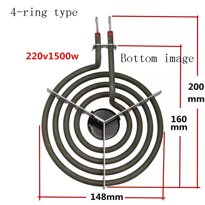 2000W220V Heating Element, With a Tripod 5-Coil Electric Stove, Mini Tea Stove, Air Fryer, Mosquito Coil Type Electric Heating T