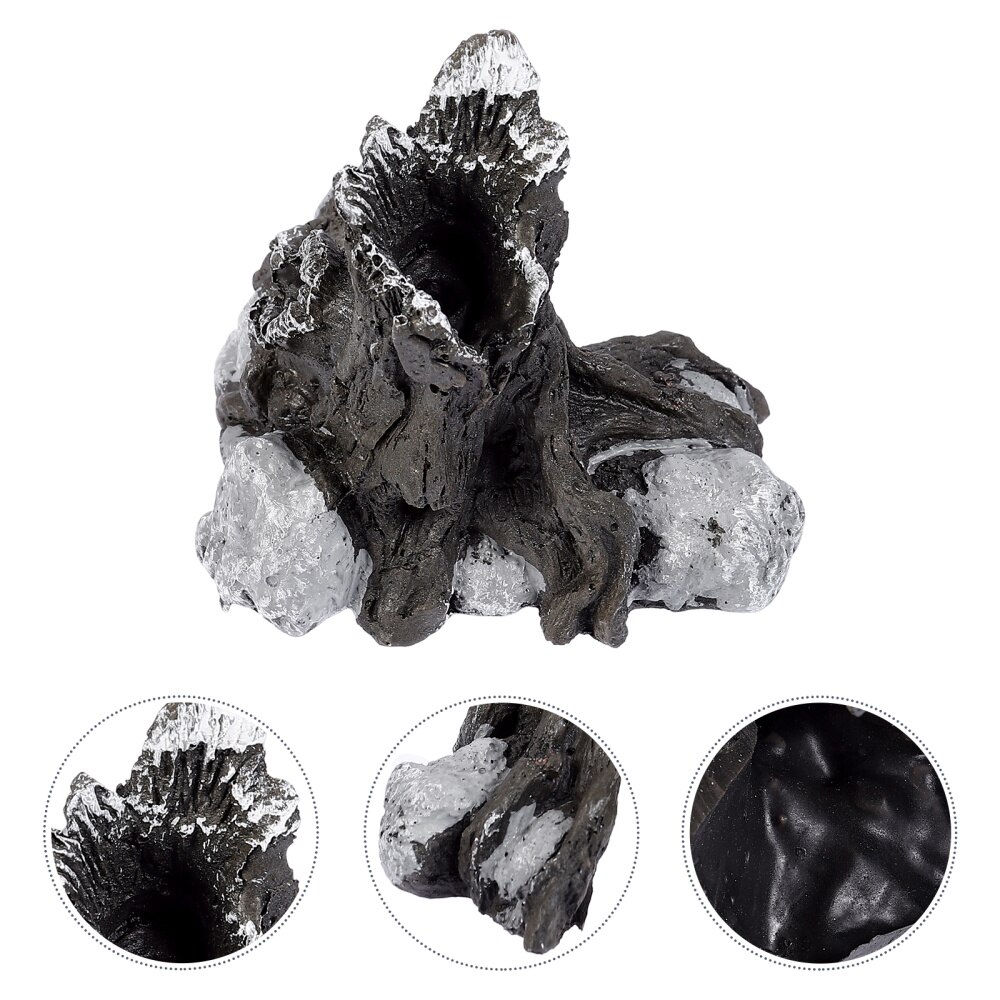 Reptile Terrarium Hiding Hut Lizard Dragon Beard Cage Hideout Landscape Habitat: Default Title