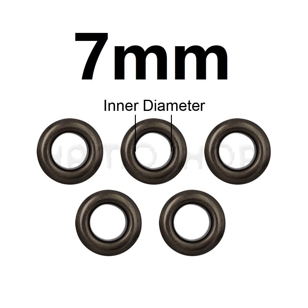 200Pcs Hole Metal Eyelets Grommets Gunblack Color ... – Grandado
