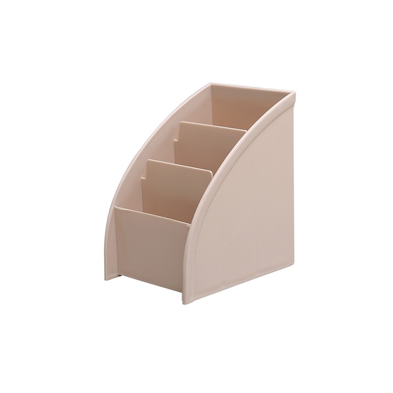 Plastic Organizer Mobile Phone Stand Home Decoration Remote Control Organizer box Remote Control Desktop Storage Box: khaki