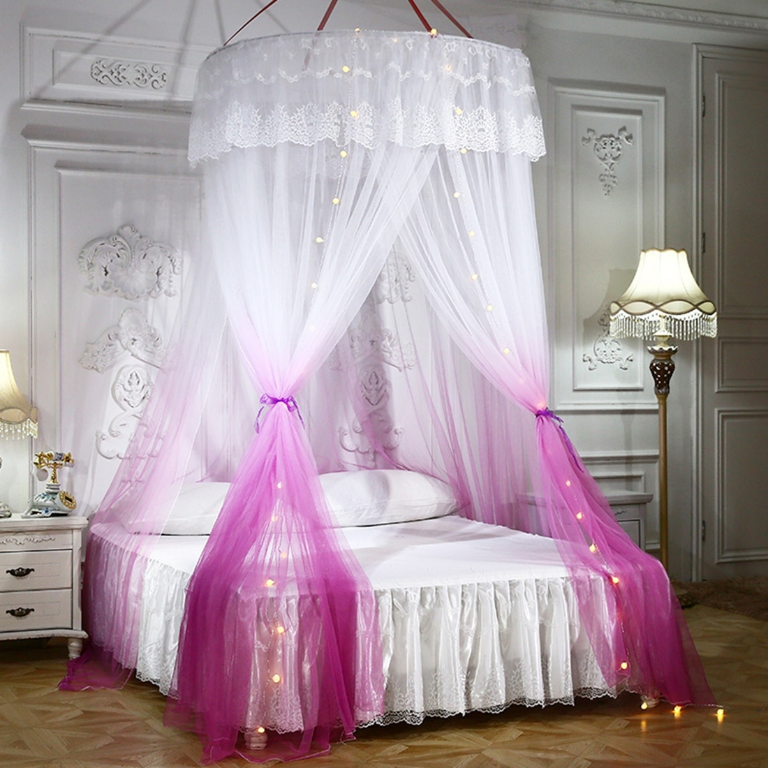 Mosquito Net Three-door Mosquito Net Anti-insect Bed Canopy Summer Palace Mosquito Net Single Double Bed Decor