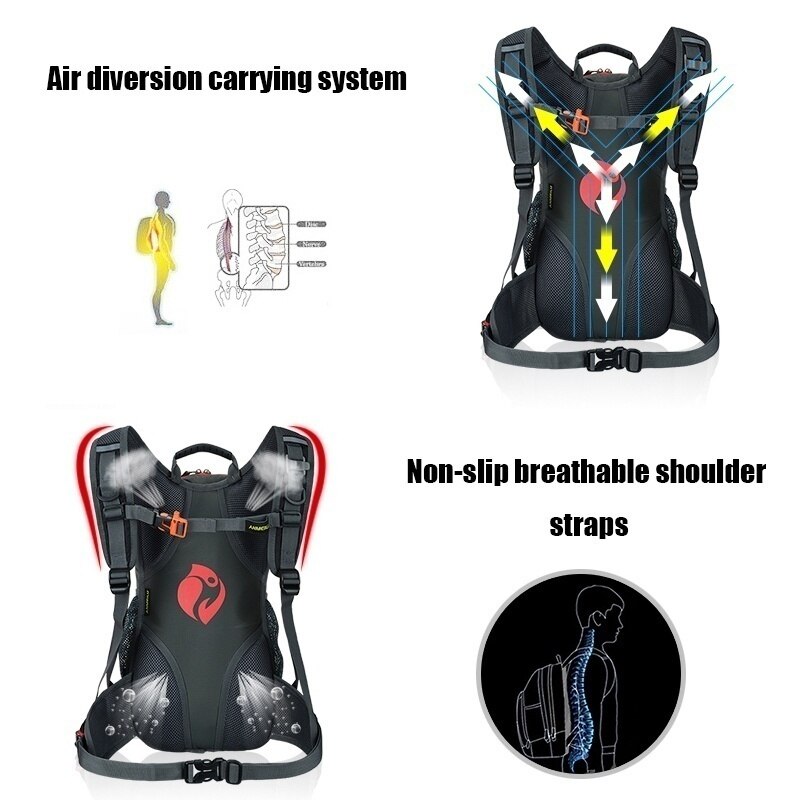 Anmeilu Wasserdichte Rucksack unisex draussen-Sport Berg Camping Rucksack für Reise Ski Radfahren Klettern mit Regen Abdeckung