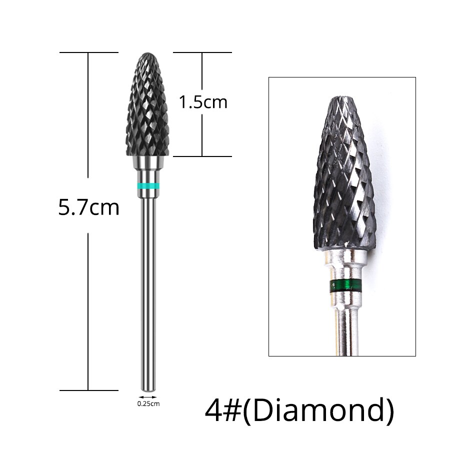 Alileader Ceramic Diamond Nail Drill Bits Set For Drill Machine Manicure Pedicure Acrylic Nail Polishing: 4