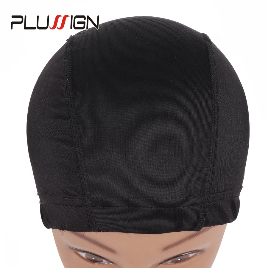 Plussign-gorro de malla con agujeros transpirables para pelucas, herramientas para hacer pelucas, tamaño S M L, color negro, 2 unids/lote