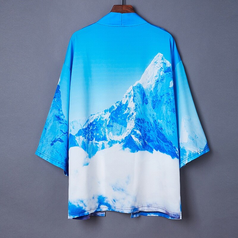 Japanese Kimono Cardigan Men Haori Yukata Male Samurai Costume Clothing Kimono Jacket Mens Kimono Shirt Yukata Haori 12805: 8