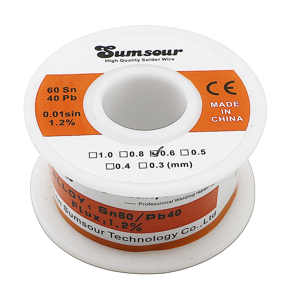 Soldering Tin Wire 0.5mm 0.6mm 0.8mm 1.0mm 5g 10g 40g 100g Welding Tin Melt Rosin Core Solder Line Roll No-clean FLUX 1.2%