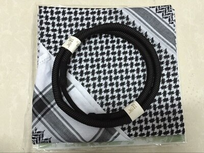 Muslim shemagh Arabic man yashmagh head scarf cloth with bands: A