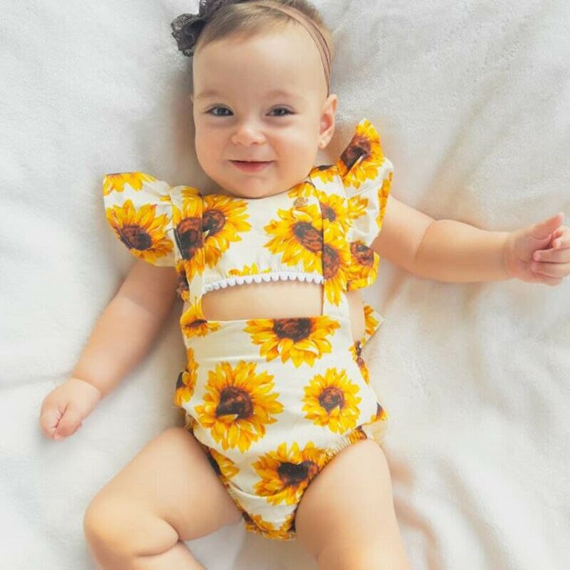 Daisy Baby Clothes Summer Clothing Infant Newborn Baby Girl Baby Boy Bodysuit One Piece Clothes Baby Girl Jumpsuit 0-24M