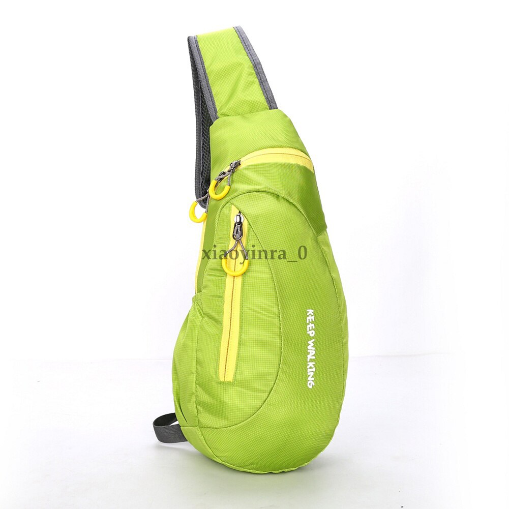 Men Waterproof Chest Bag Pack Travel Sport Shoulder Bag Cycle Sling Cross Body: Green