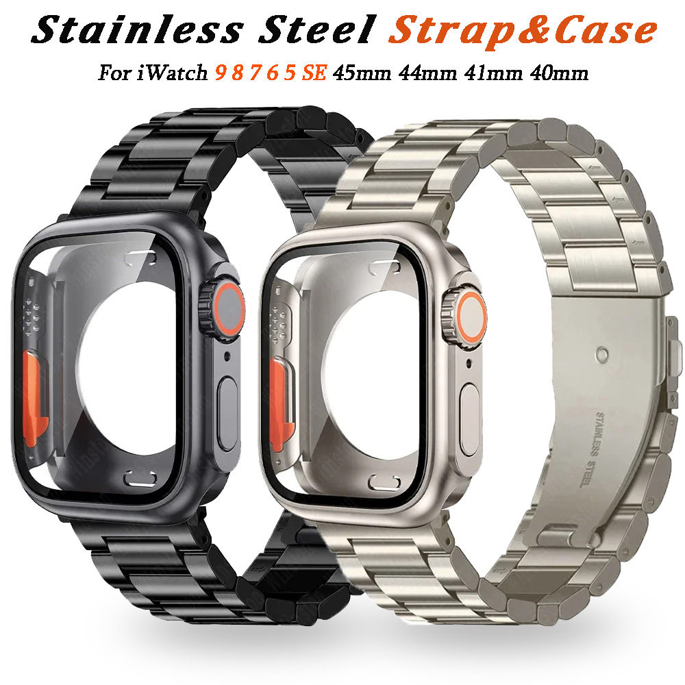 Case+Metal Band For Apple Watch 40mm 44mm 41mm – Grandado