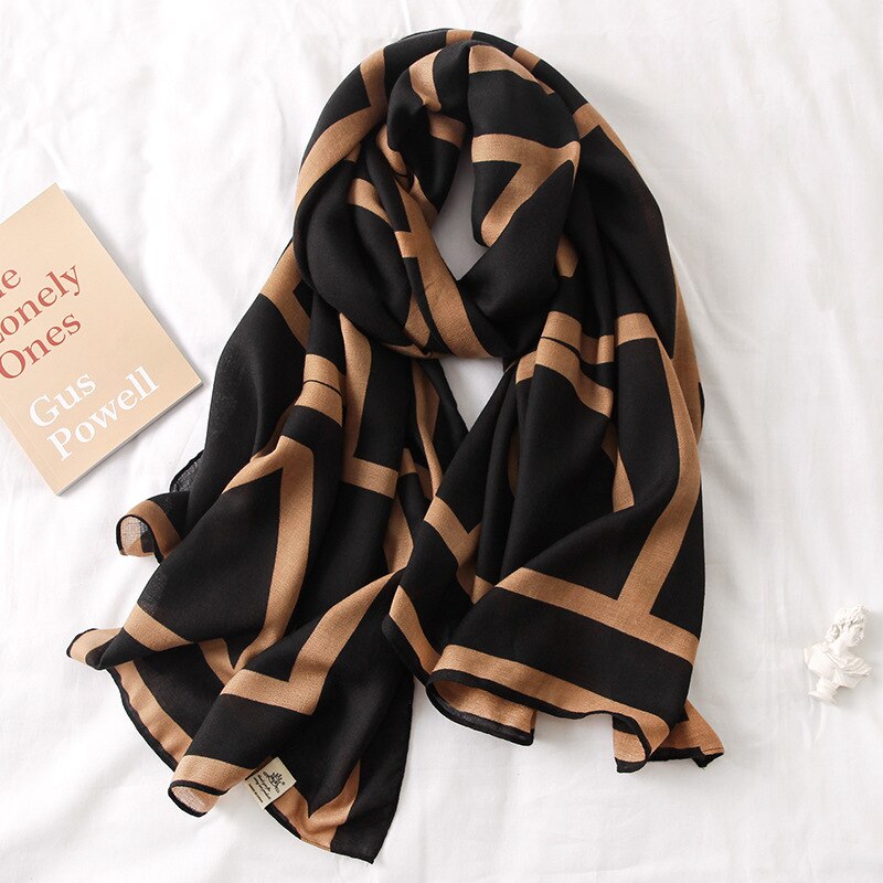 automne hiver femmes écharpe plage châle coton dame foulards bandana pashmina enveloppement hijab silencieux: 5
