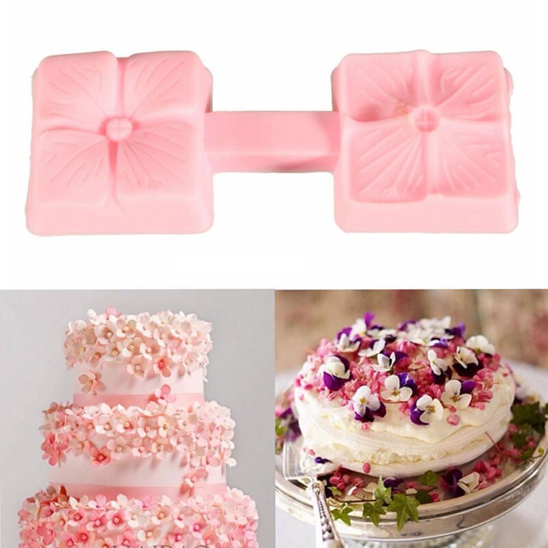 2 stk søde 3d roser blomster fondant kage chokolade sugarcraft formskærer silikone værktøj