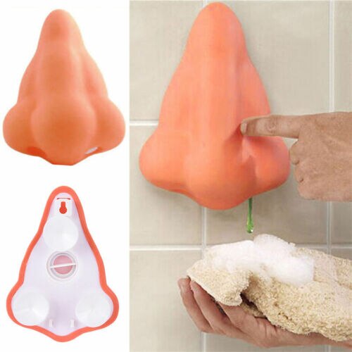 Stijlvolle Neus-Shape Shower Gel Dispenser Badkamer Zuigkracht Haak Zeepdispenser