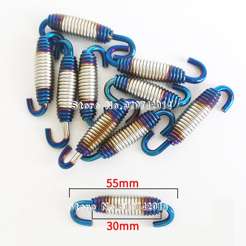 50mm 40mm molla di scarico universale per moto scarico in acciaio inossidabile tubo di collegamento centrale anteriore impostato di molle in metallo girevole: D  2pezzi