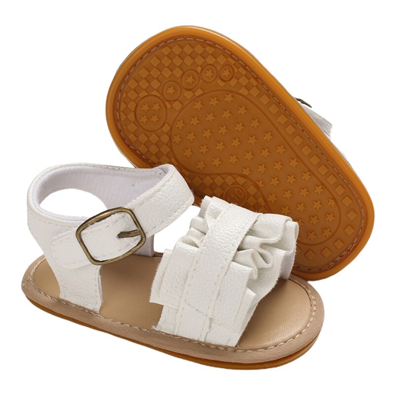 Trend Summer Newborn Toddler Baby Sweet Breathable Sandals PU Leather Soft Sole Non-slip Shoes Prewalker Footwear