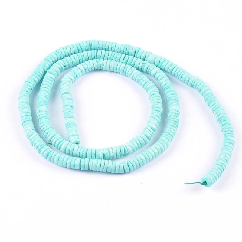 Slik farve naturlig skal til smykker charme muslingeskaller runde flade kædeperler fremstilling armbånd halskæde gør-det-selv håndværk tilbehør: 8