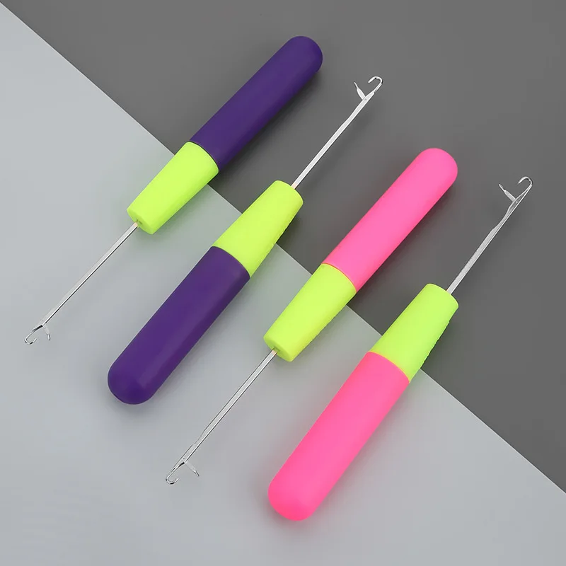 1pc plastiklåsekroge hæklenåle dreadlocks strikkehår extensions stylingværktøj til fletning vævning paryk håndværkstilbehør