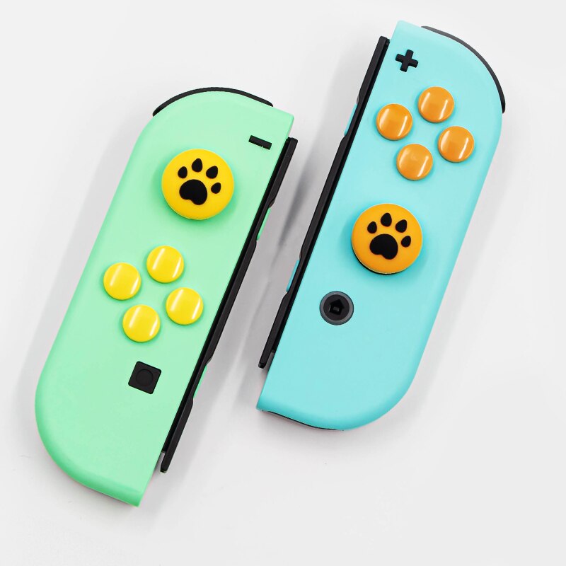 Thumb Stick Grip Cap ABXY Key Sticker Joystick Button Protective Cover Nintend Switch Joy-con Controller Skin Colorful Case: 9