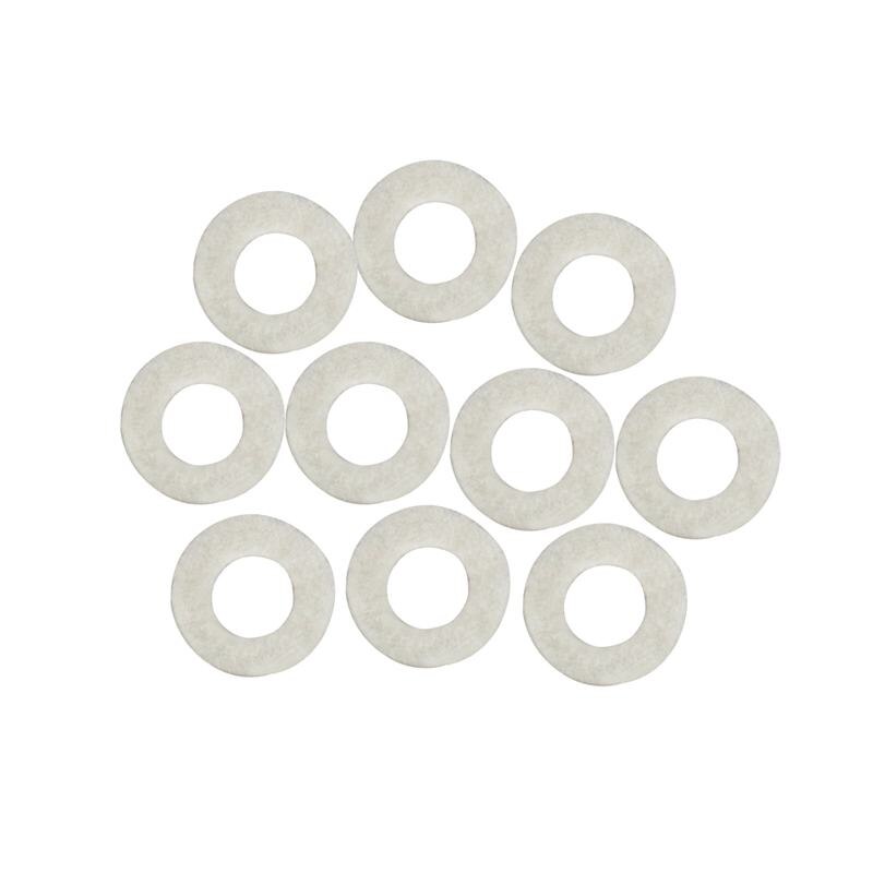 Alfombrillas de fieltro de algodón para trompeta, almohadilla para llave, Accesorios de reparación de trompeta, diámetro de 1,8mm, espesor de 3mm, 10 Uds.: Default Title