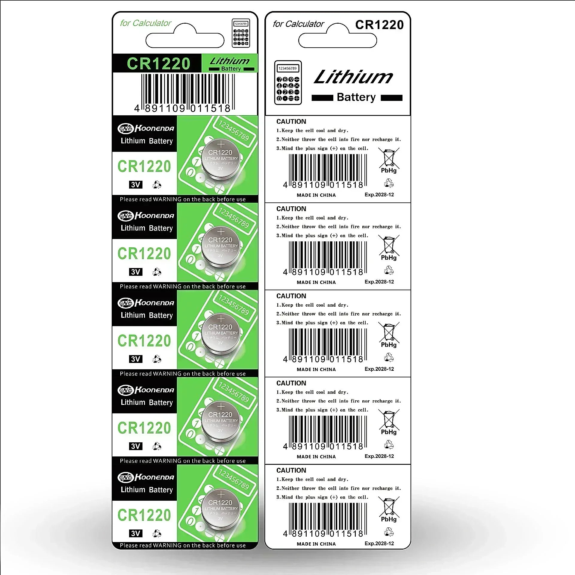 Large capacity 2-40Pcs CR1220 battery -3V lithium button battery for watches, healthcare equipment, calculators, etc